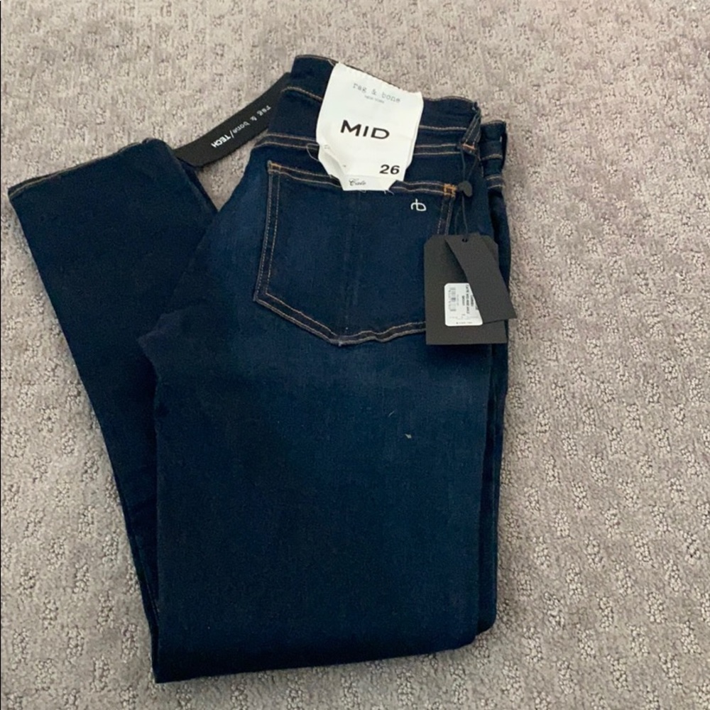 Rag & Bone Mid Rise Ankle Skinny